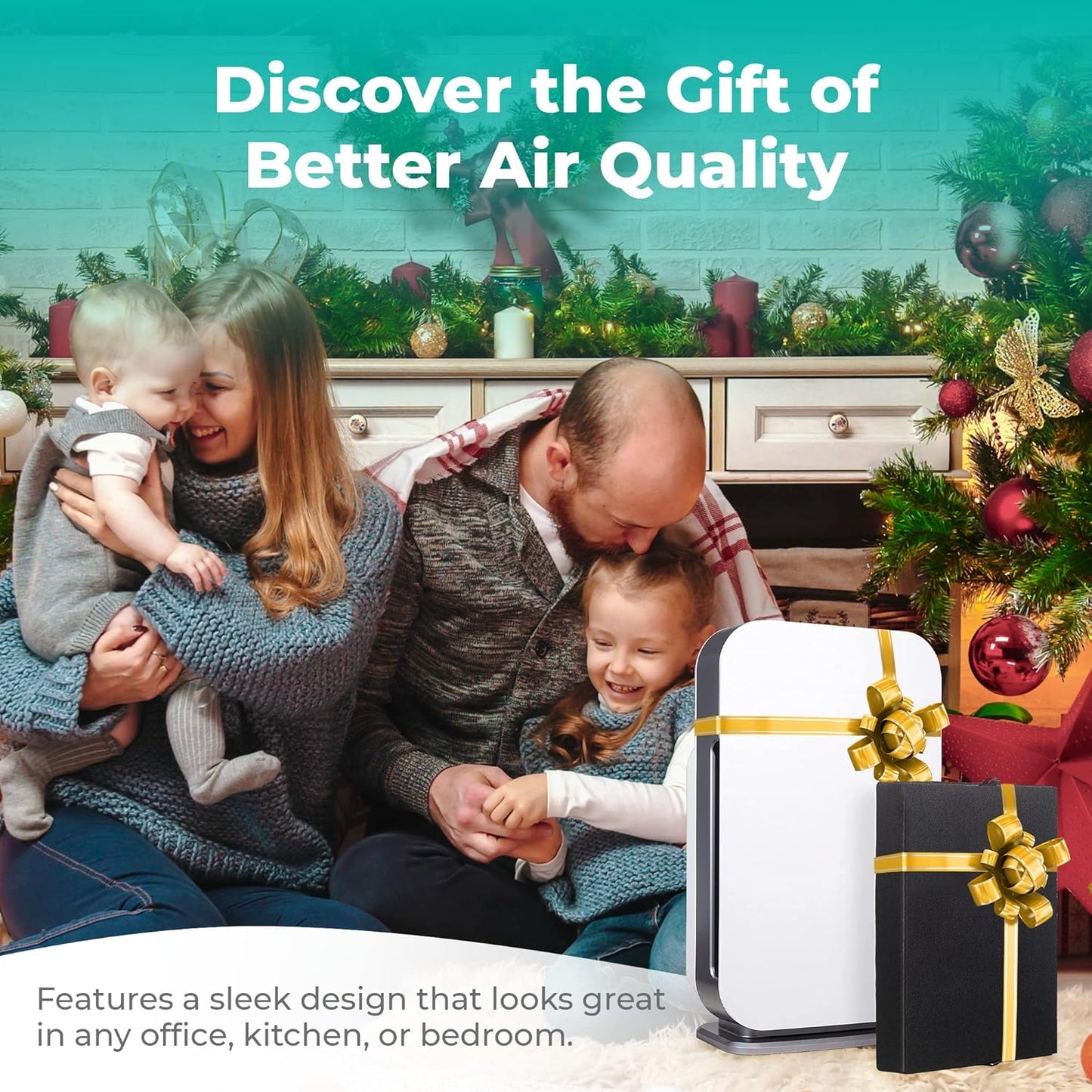 Air Purifier Breathesmart Flex HEPA with Pure Filter | 1400 Sq. Ft | Perfect for Bedrooms & Home Offices - Captures Allergens, Dust, & Mold - White