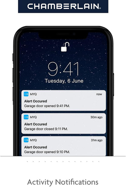 B2405 Quiet Wi-Fi Garage Door Opener, Wireless Keypad - Quantity 1
