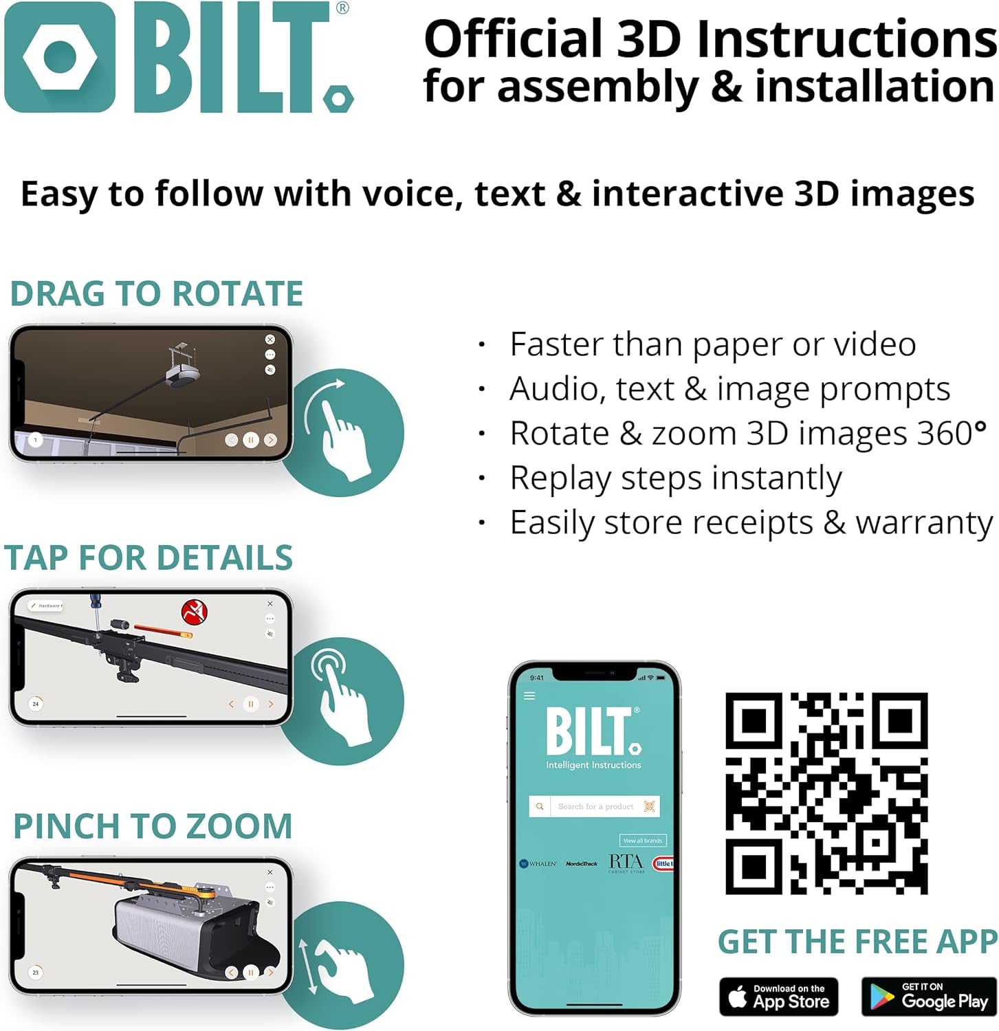 B2405 Quiet Wi-Fi Garage Door Opener, Wireless Keypad - Quantity 1